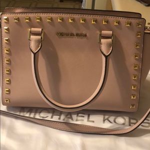 Michael Kors Selma Stud Saffiano Satchel Handbag